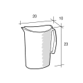 Rysunek techniczny dzbanka plastikowego 2l
