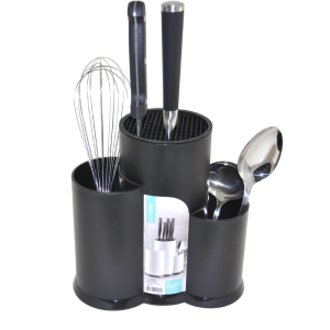 Ociekacz na narzędzia kuchenne stojak na noże Czarny