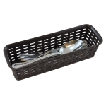 Pojemnik koszyk na sztućce Rattan Brązowy 24,2x8x6 cm