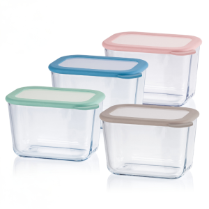 Pojemnik na żywność szklany z pokrywką 1 L JUYPAL