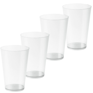Kubki plastikowe wielorazowe 400 ml 4 sztuki