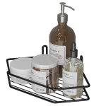 Półka pod prysznic narożna wisząca łazienkowa czarna 20x9x26 cm Korona Shops