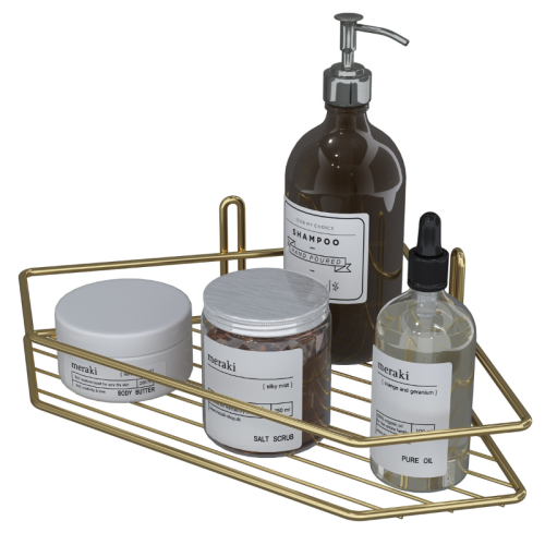 Półka narożna wisząca mała złoto T.png