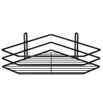 Półka pod prysznic narożna wisząca łazienkowa czarna 23x9x34 cm Korona Shops