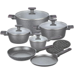 Zestaw garnków marmurowych 12 elementów Klausberg KB7832 do indukcji z powłoką nieprzywierającą