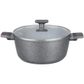Garnek kuchenny z pokrywką szklaną Klausberg marmurowy