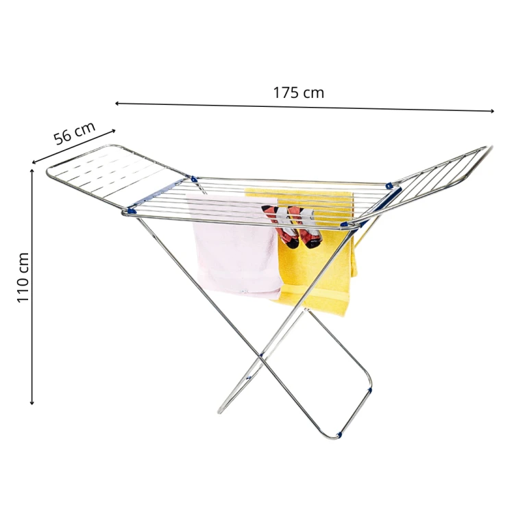Wymiary suszarki Rodos – szerokość 56 cm, długość 175 cm, wysokość 110 cm