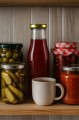 Szklana butelka 400 ml z sokiem i zakrętką twist-off – idealna do domowych przetworów