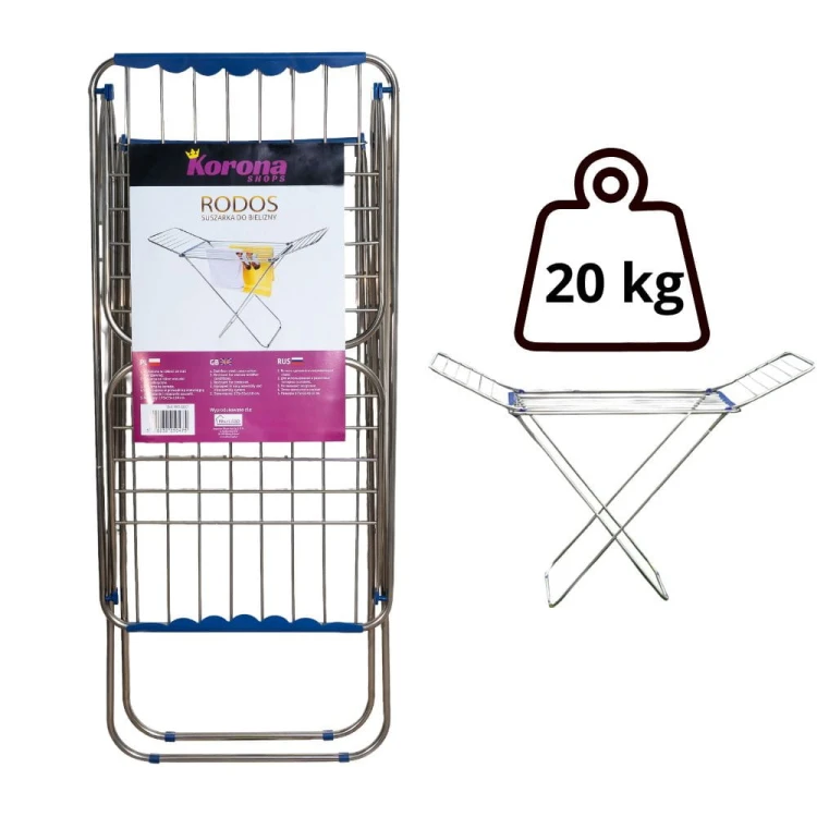 Suszarka Rodos – składana, stalowa, do 20 kg prania