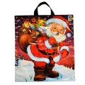 Torba świąteczna LD-PE z Mikołajem i workiem prezentów – widok przód