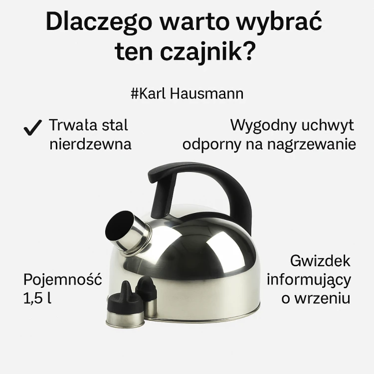 Czajnik nierdzewny 1,5 l zalety