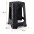 Wymiary taboretu rattanowego 47x36x36 cm – kolor czarny