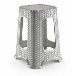 Taboret krzesło stołek Rattan szary