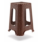 Taboret stołek krzesło Rattan brązowy