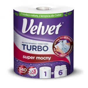 Ręcznik papierowy Velvet TURBO – super mocny i wyjątkowo wydajny