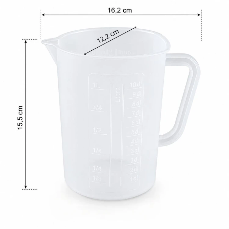 Wymiary dzbanka kuchennego z miarką 1,4 l