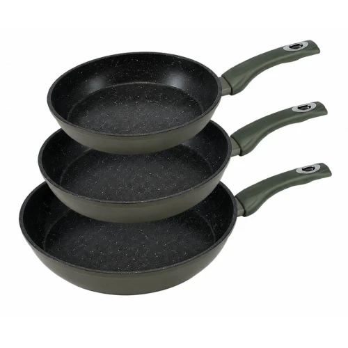 Zestaw 3 patelni Swiss Haus o średnicy 20 24 28 cm ceramiczne indukcja
