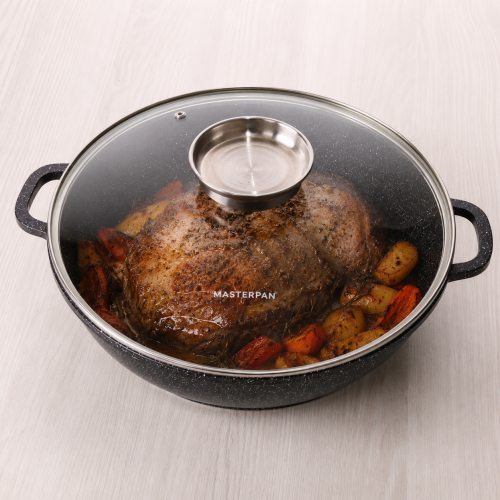 Garnek Masterpan 28 cm do duszenia mięsa i warzyw