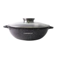 Garnek niski Masterpan 28 cm z pokrywką na indukcję