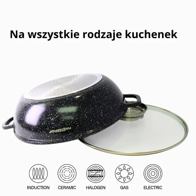 Garnek Masterpan 28 cm na indukcję, gaz i kuchenkę ceramiczną