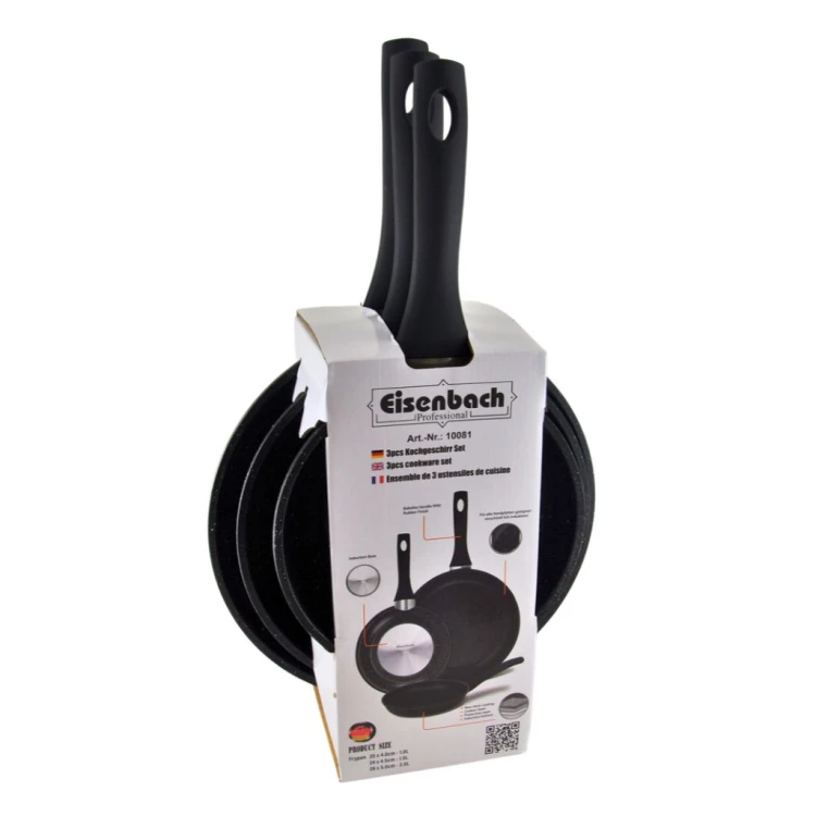 Zestaw patelni Eisenbach Professional 20, 24 i 28 cm