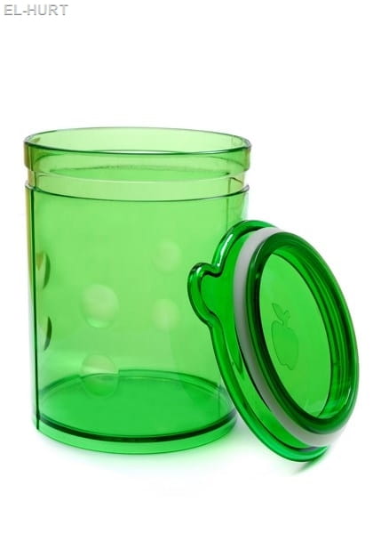 Plastikowy pojemnik na artykuły sypkie zielony
