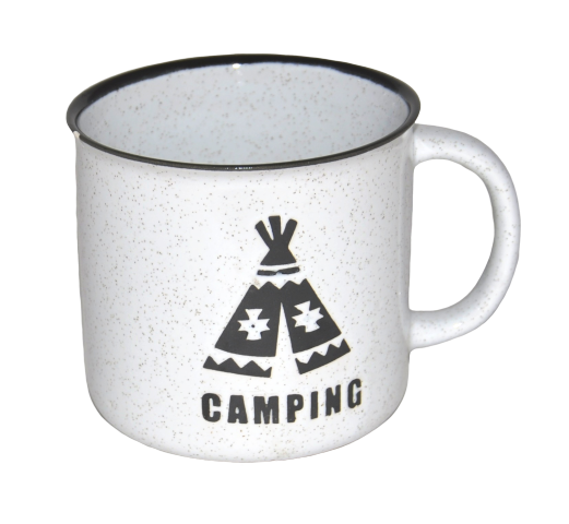 5. Biały kubek na camping