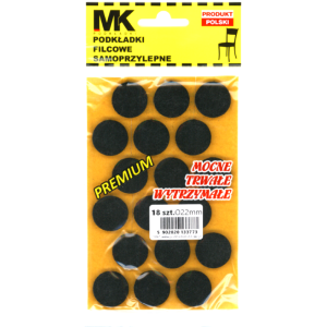 Podkładki filcowe pod meble śr. 22 mm A'18 szt.