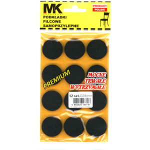 Podkładki filcowe pod meble śr. 28 mm A'12 szt.