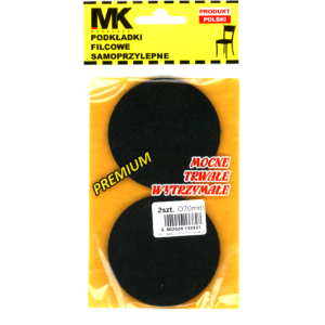 Podkładki filcowe pod meble śr. 70 mm A'2 szt.